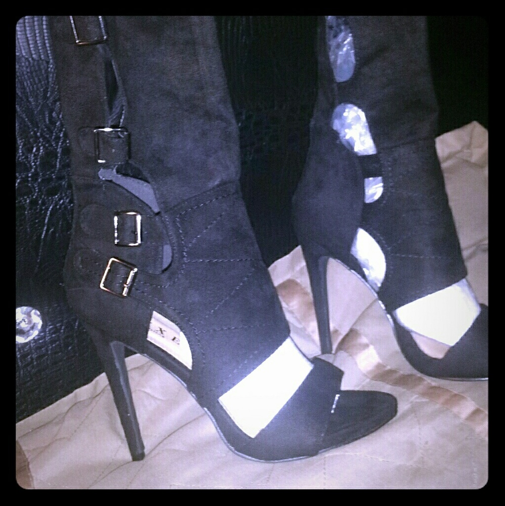 Black Knee High Boots